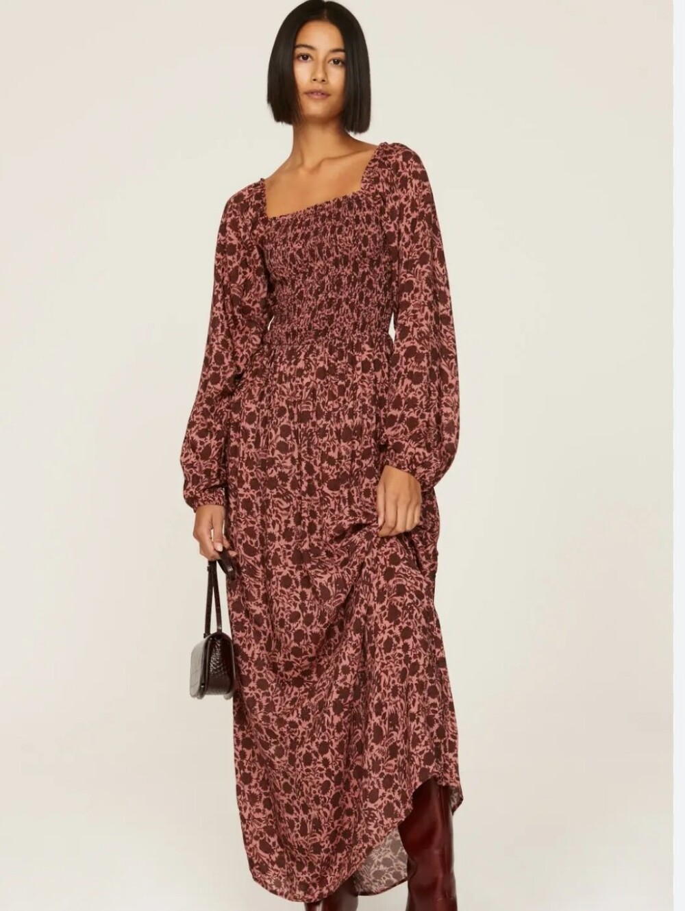 Susanna Smocked Dress FAHERTY BRAND Size Small